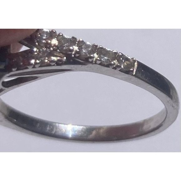 Vintage Sterling Silver Ring, SK9, Nice Platinaire Diamond Ring, Tested - Picture 6 of 8